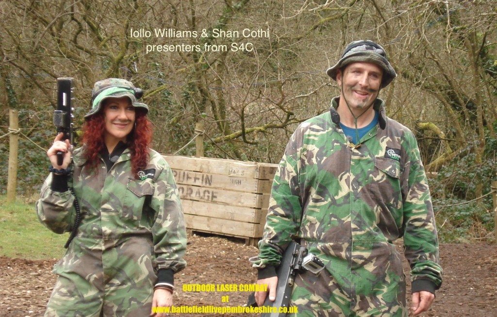 Iollo Williams enjoying outdoor laser combat at Battlefield Live Pembrokeshire