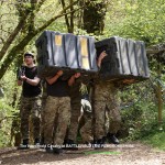 Members of The Household Cavalry Mounted Regiment enjoying laser combat at Battlefield Live in Pembrokeshire