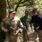 Members of The Household Cavalry Mounted Regiment enjoying laser combat at Battlefield Live in Pembrokeshire