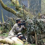 Members of The Household Cavalry Mounted Regiment enjoying laser combat at Battlefield Live in Pembrokeshire